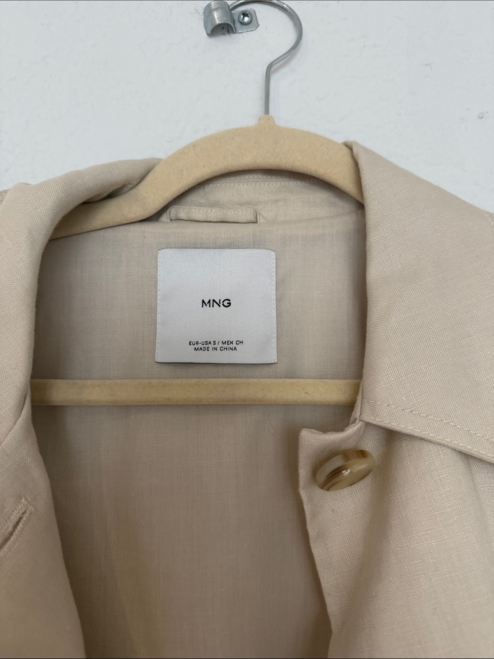 Mango Cream Cropped Button Jacket - Picture 8 of 10